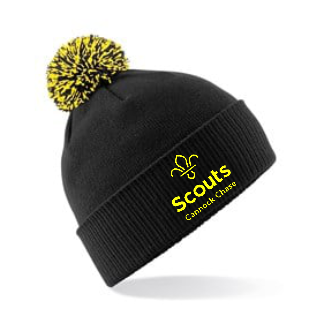 Scouts Cannock Chase - Black/Yellow Bobble Beanie