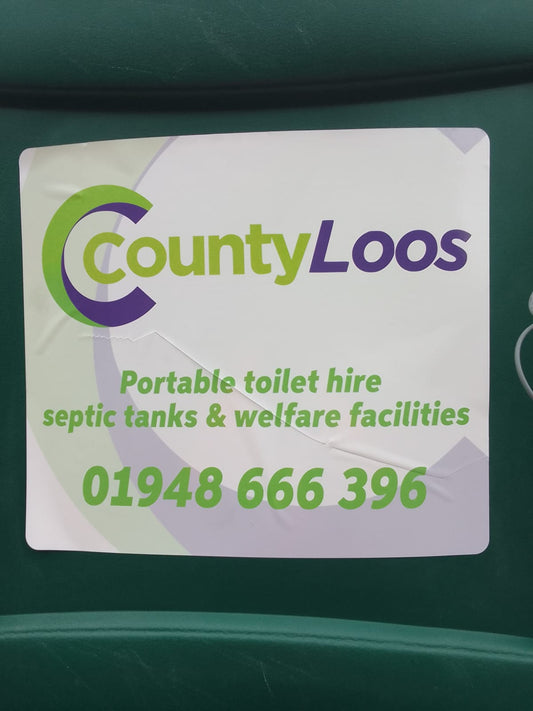 35x40cm Rectangle CountyLoo’s sticker (100 pack)