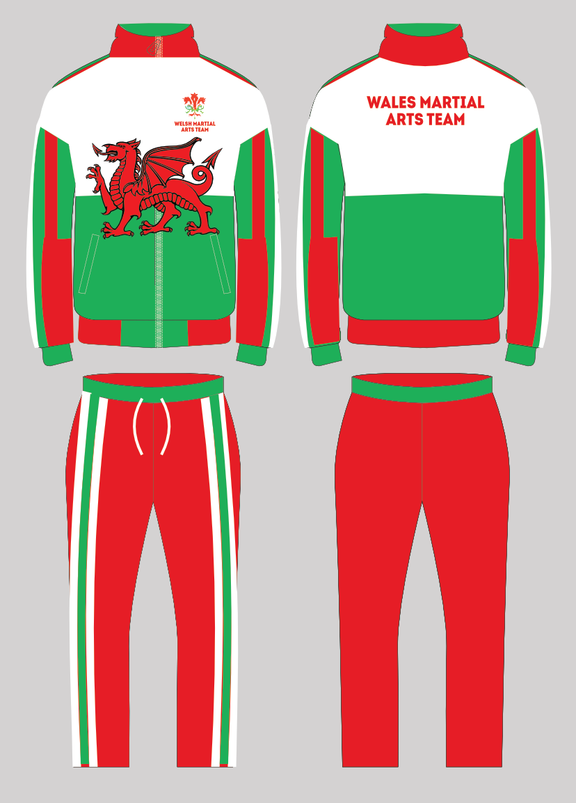 Wales Martial Arts Tracksuit Polo Saver Mens