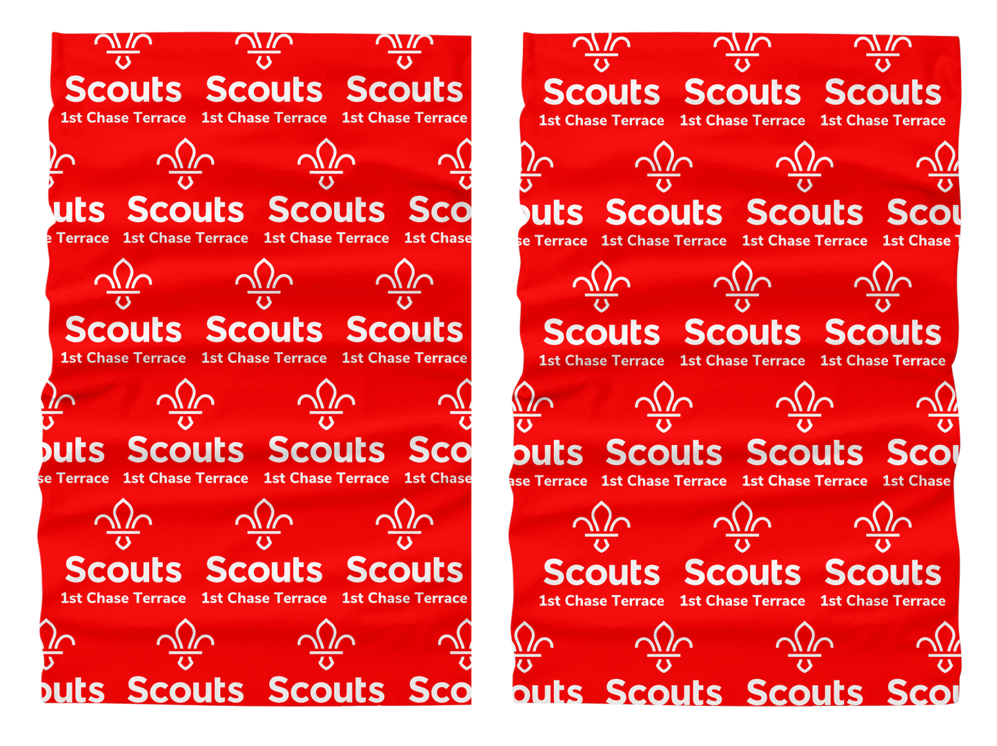 Scouts 1st Chase Terrace - Snood (Neck Warmer) Red/White