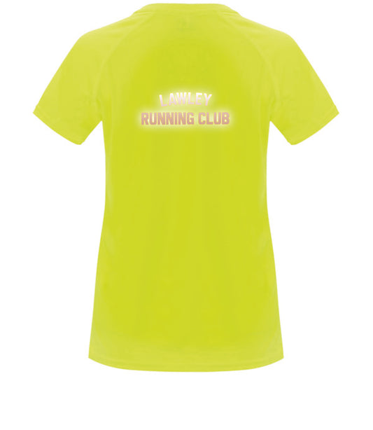 Lawley Running Club Ladies tech tee Yellow