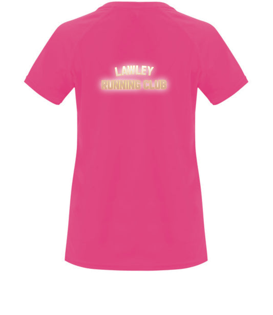 Lawley Running Club Ladies tech tee Royal Pink