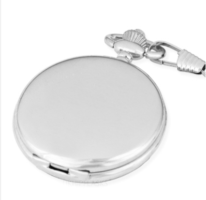Roman Numeral Silver Pocket Watch