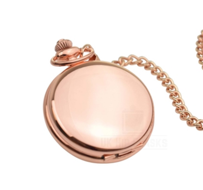 Roman Numeral Rose Gold Pocket Watch