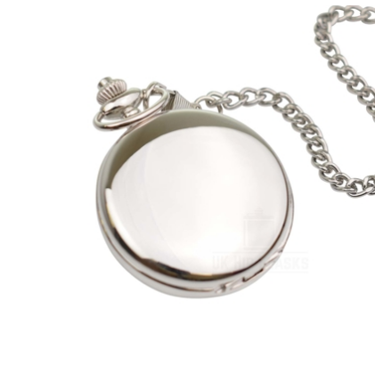 Roman Numeral Silver Pocket Watch