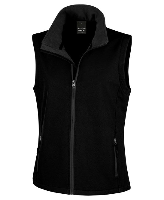 Women's printable softshell bodywarmer