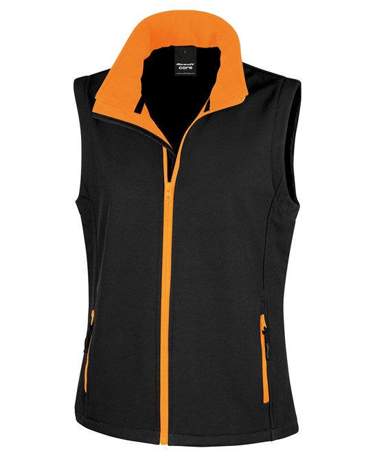 Women's printable softshell bodywarmer