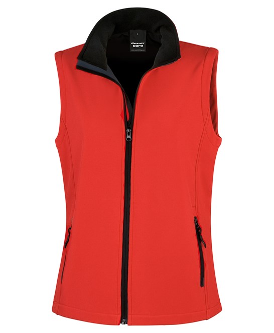 Women's printable softshell bodywarmer