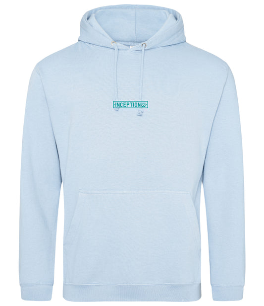 Inception 13 Sky Blue Embroidered Hoodie