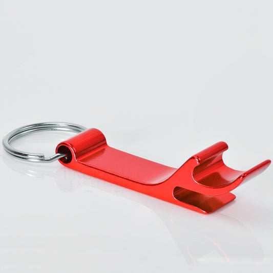 Red Steel Bottle Opener Keyring