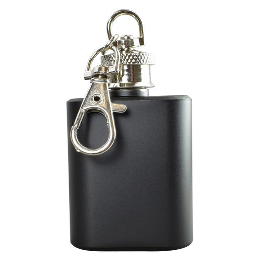 Black Mini keyring hip flask