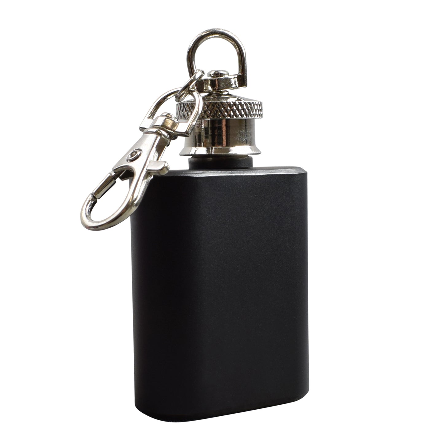 Black Mini keyring hip flask