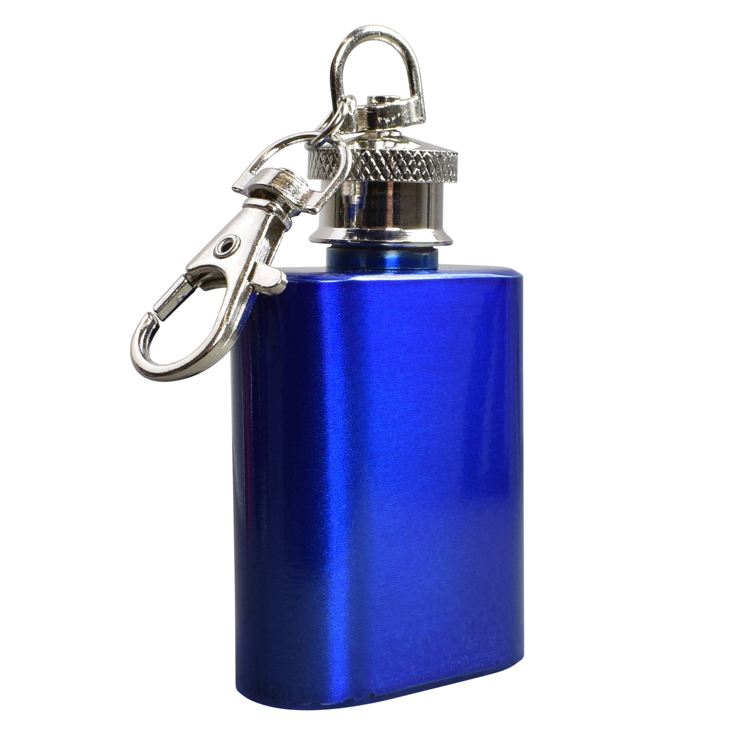 Blue Mini keyring hip flask