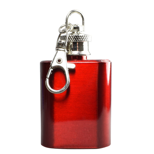 Red Mini keyring hip flask