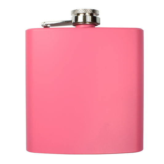 Matte Pink Hip Flask