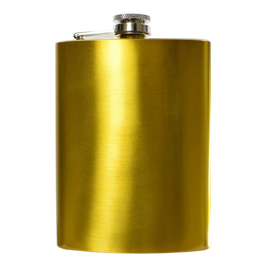 8oz Metallic Gold Hip Flask