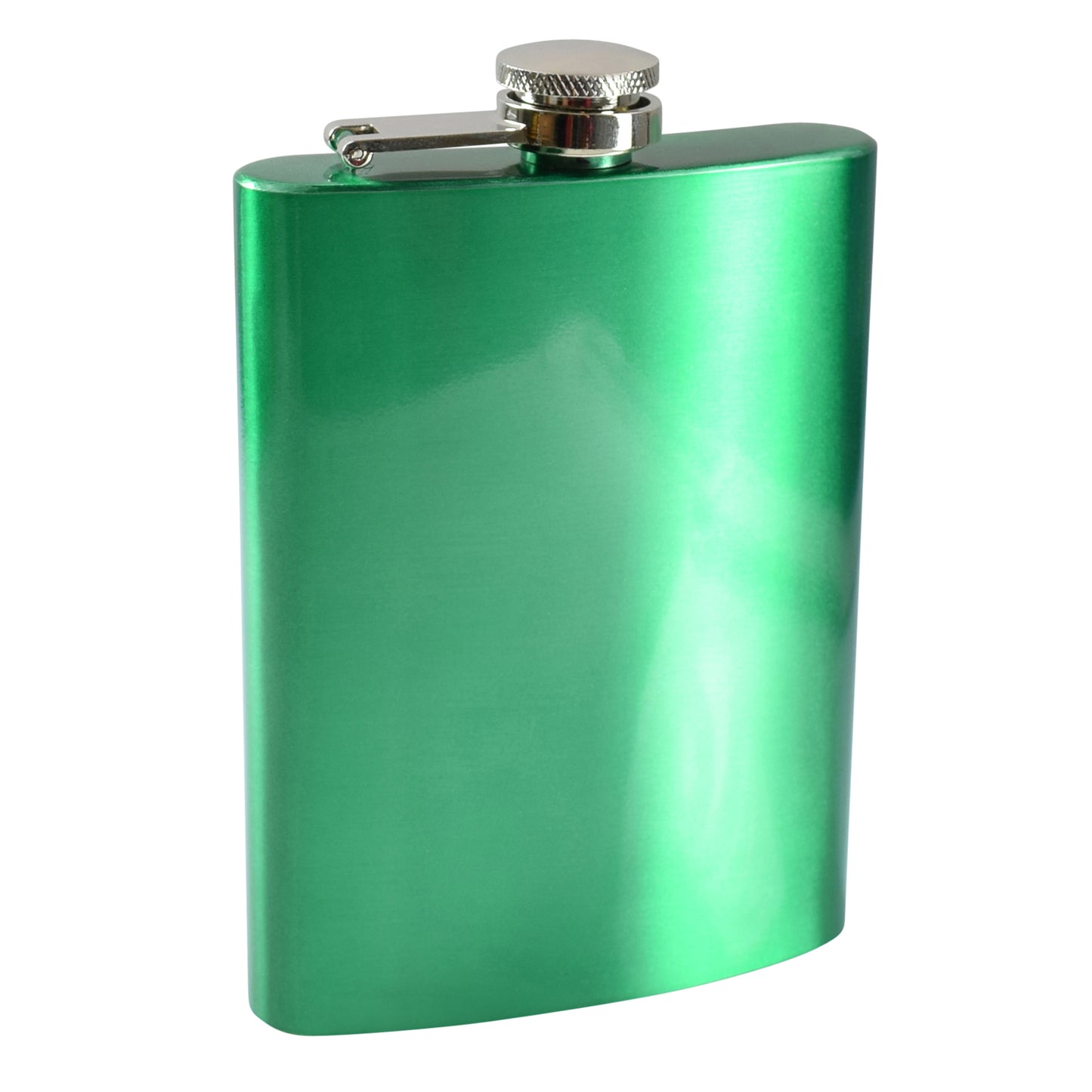 8oz Metallic Green Hip Flask