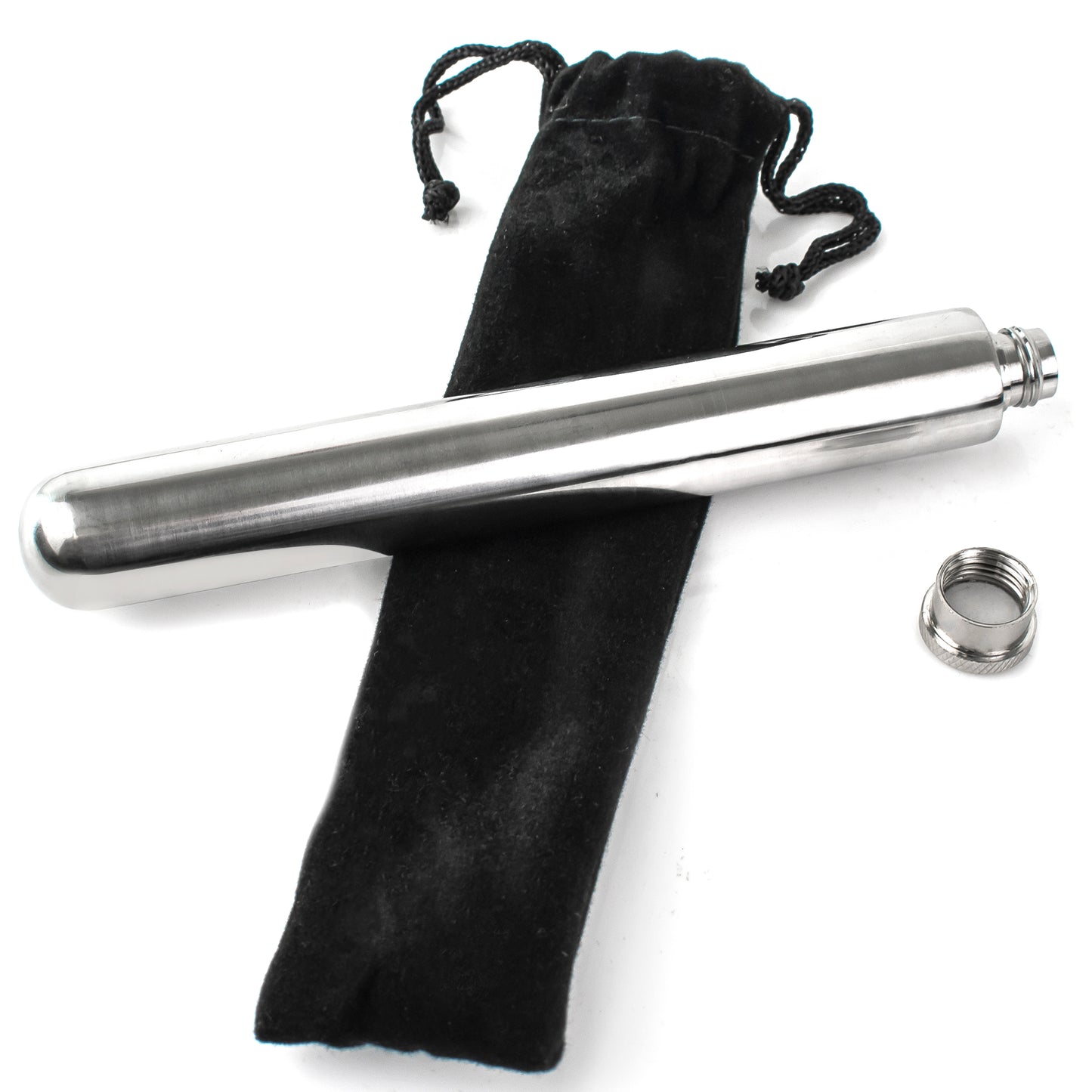 1.7ox Cylinder Steel Flask