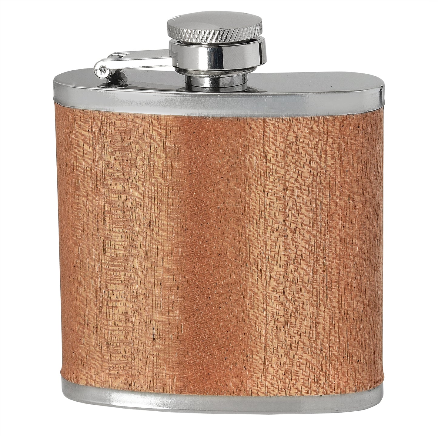 3oz Dark Wood Hip Flask