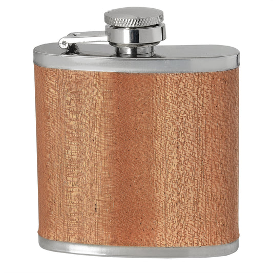 3oz Dark Wood Hip Flask