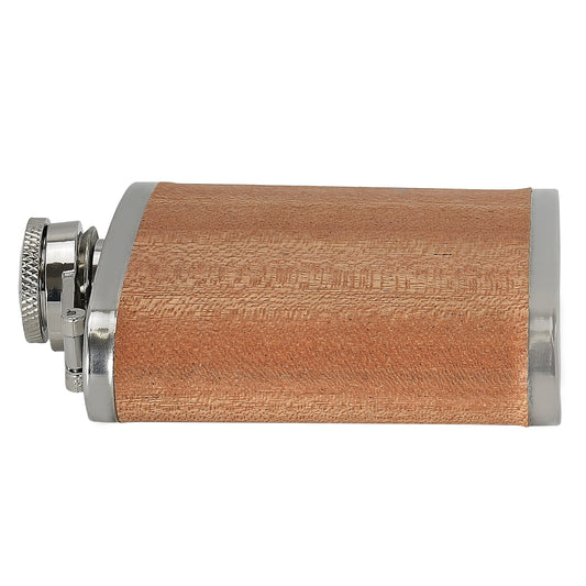 3oz Dark Wood Hip Flask