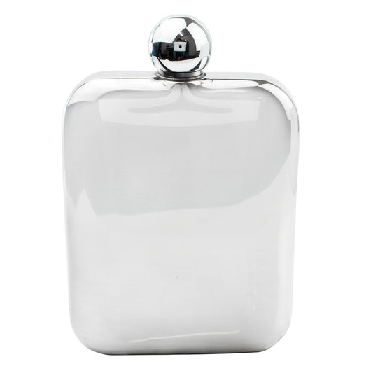 6oz Cushion Silver Hip Flask
