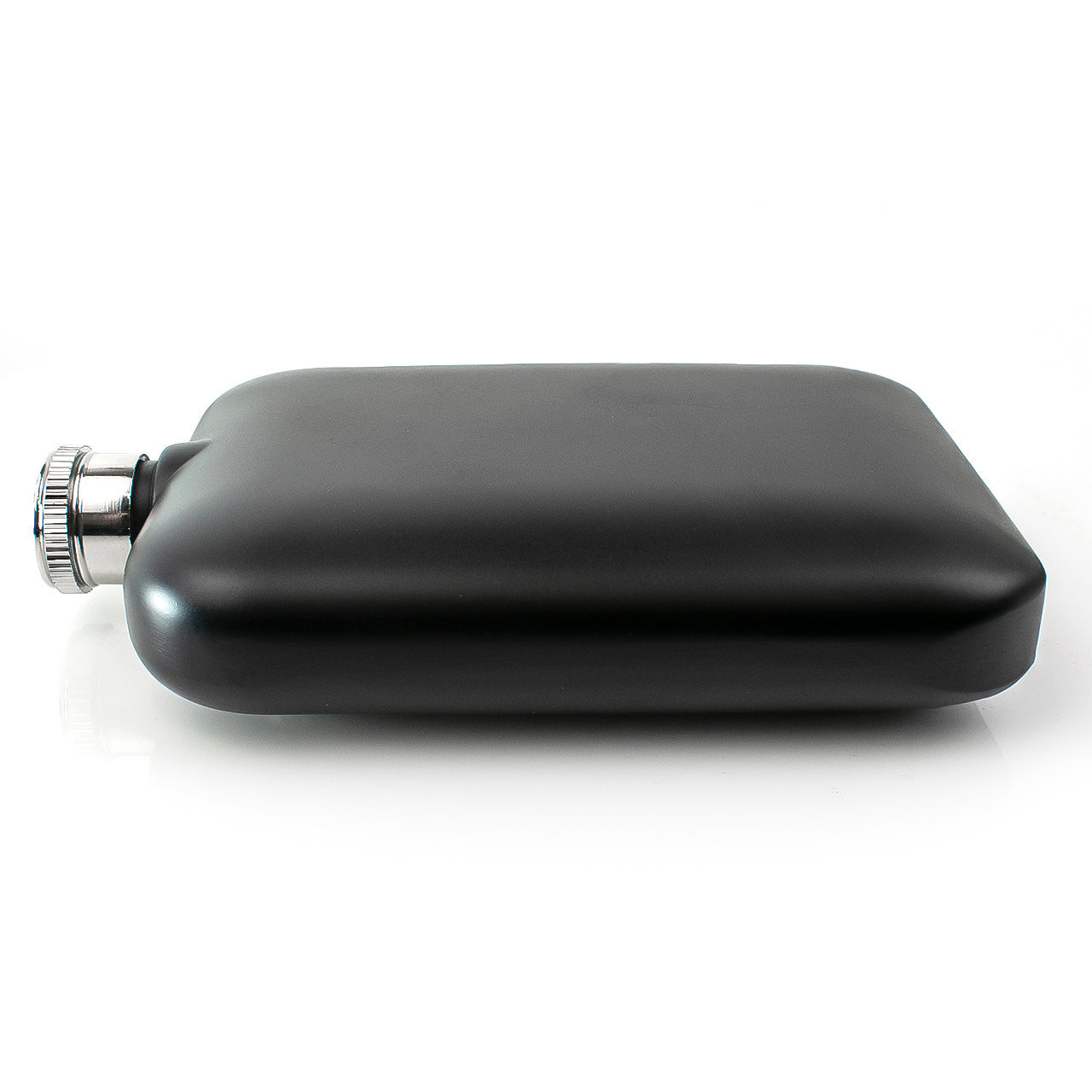 6oz Cushion Matte Black Hip Flask