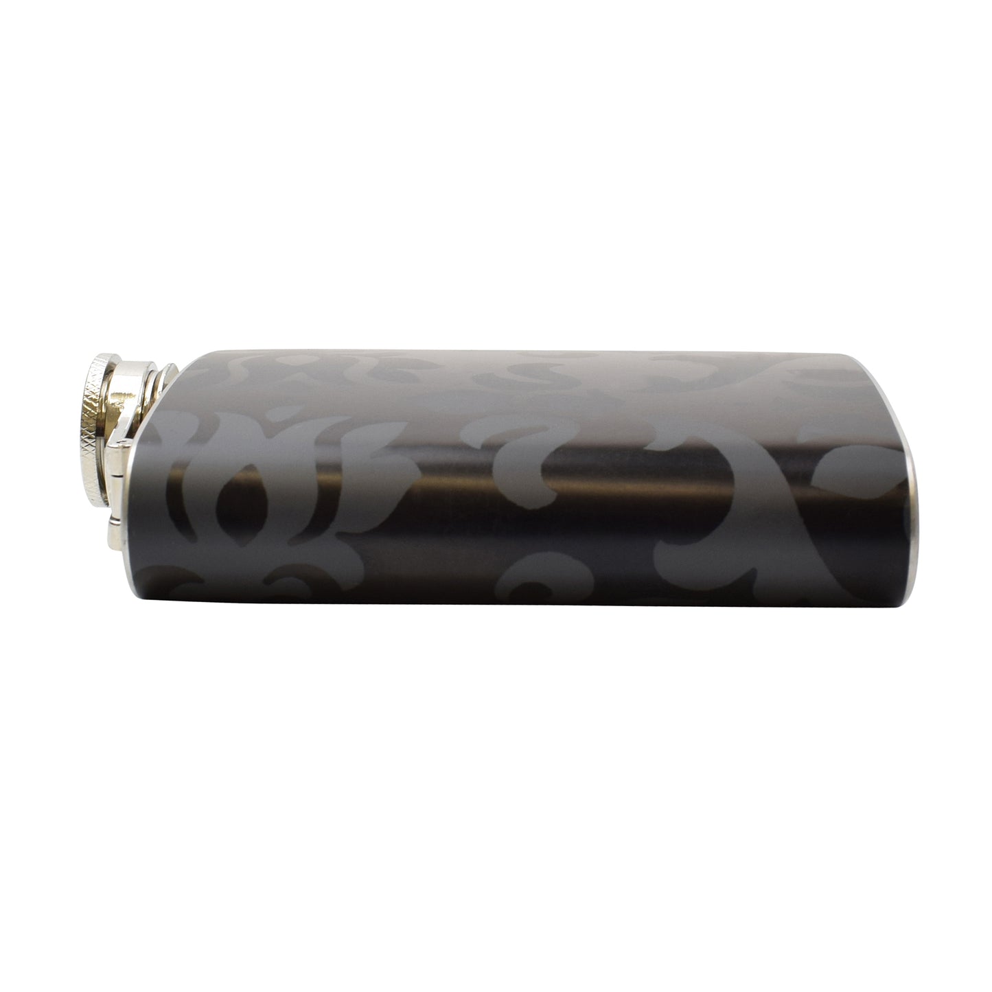 6oz Black Floral Vinyl Hip Flask