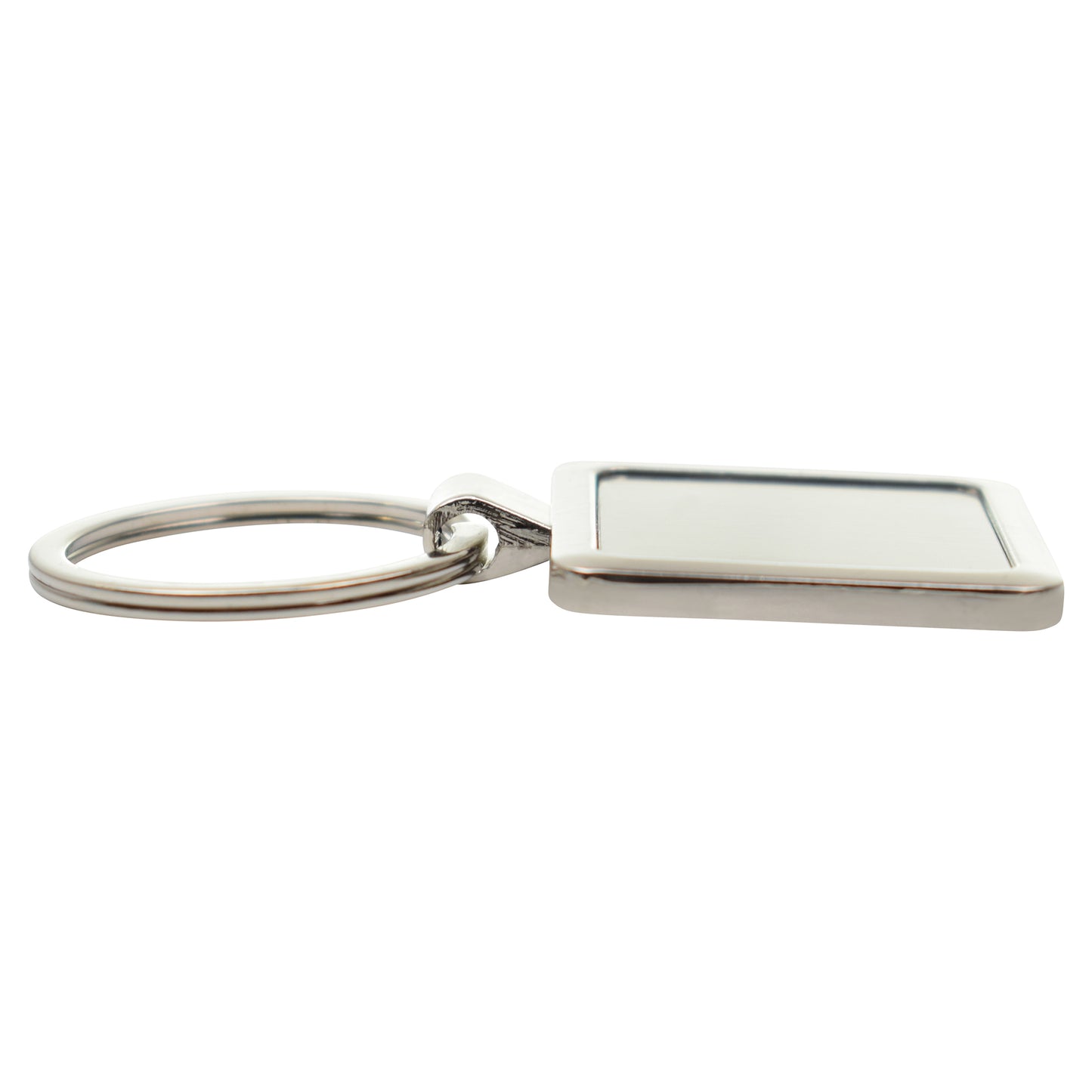 Chrome Square Keyring