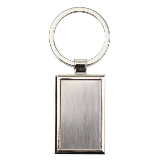 Chrome Rectangular Keyring