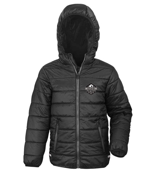 Kids Padded Jacket LLFC - Black Grey Badge  LTD Edition