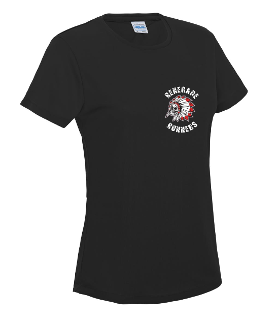 Renegades Womens Tech Tee Black/White/Red