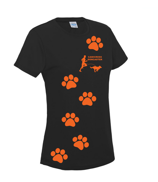 Canicross Doncaster Ladies tech tee Black