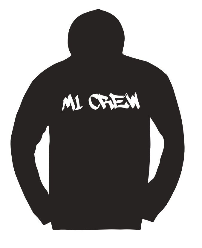 M1 Crew Hoodie - Black