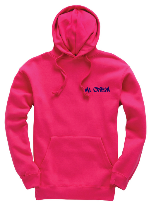 M1 Crew Hoodie - Fuchsia Pink