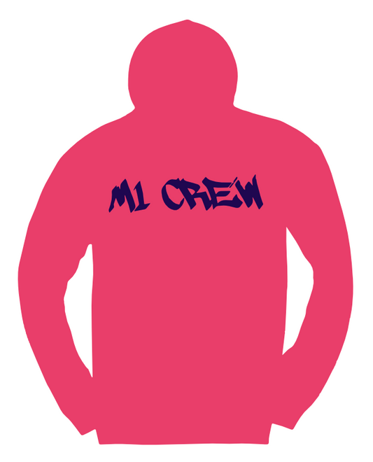 M1 Crew Hoodie - Fuchsia Pink