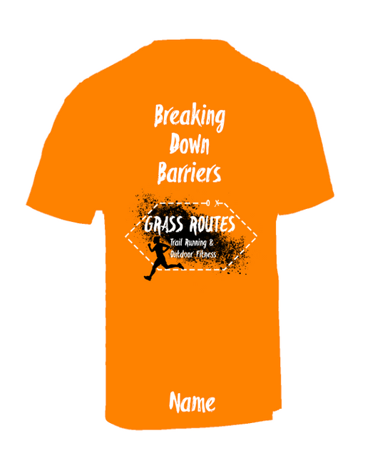 Grass Routes Runners Tee - Womens Orange Crush