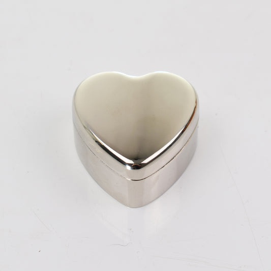 Stainless Steel Heart Trinket Box