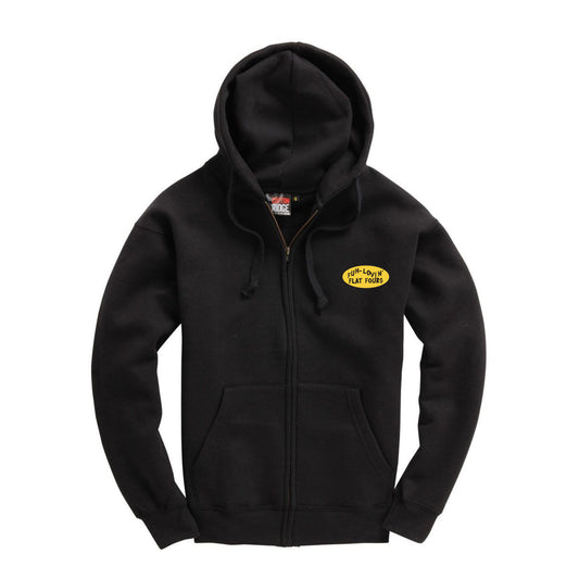 FLF4s Premium Zip Hoodie-Black- Fun Loving Design