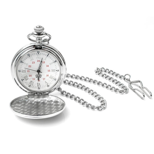 Roman Numeral Silver Pocket Watch