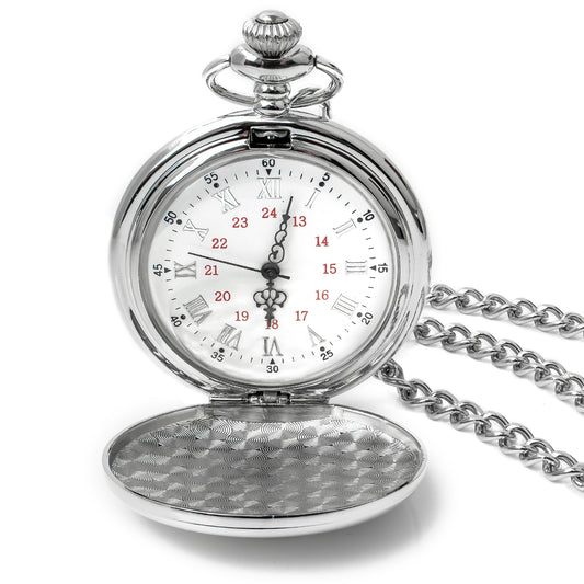 Roman Numeral Silver Pocket Watch