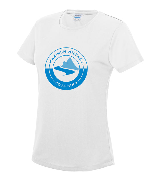 Maximum Mileage White Tee - Womens