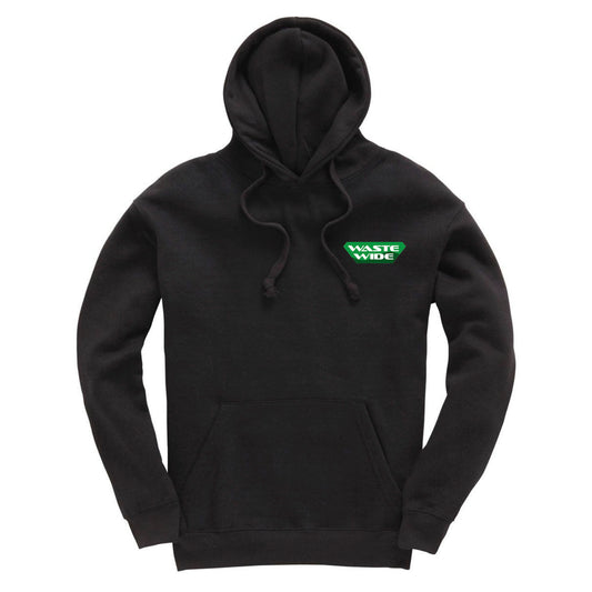 Waste Wide Black Hoodie