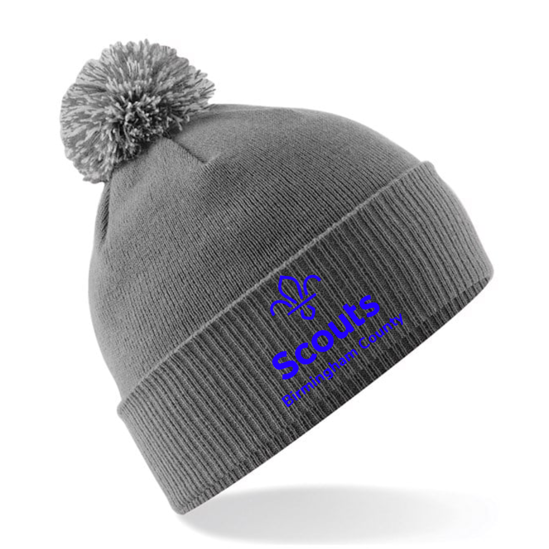 Scouts Birmingham County - Grey Bobble Beanie