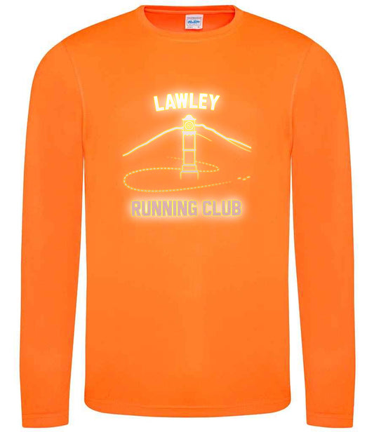 Lawley Running Club Mens Long Sleeve tech tee Orange