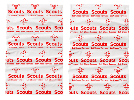 Scouts1st Chase Terrace - Snood (Neck Warmer) White/Red