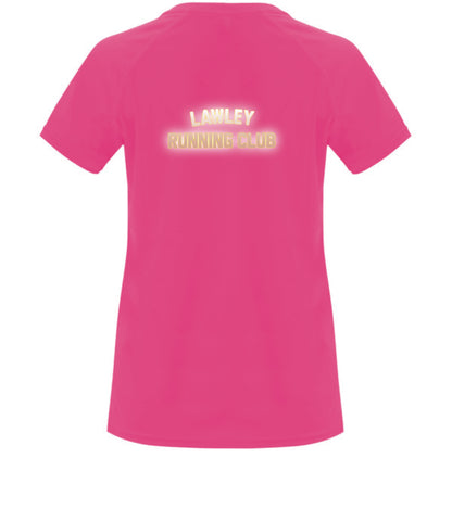 Lawley Running Club Ladies tech tee Royal Pink