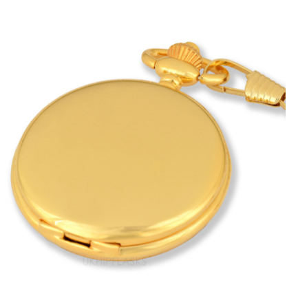 Arabic Numeral Gold Pocket Watch
