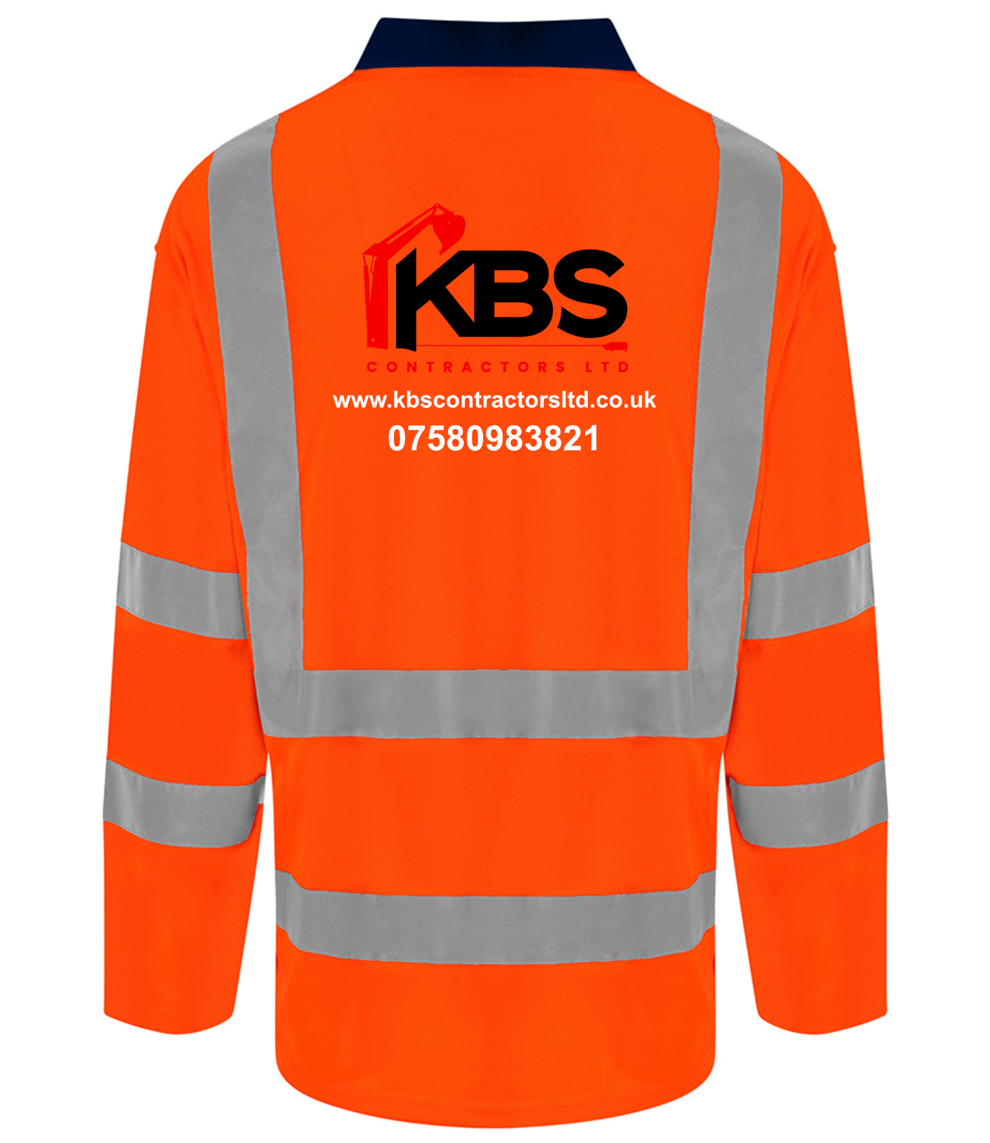 KBS High Visibility Long Sleeve Polo Shirt