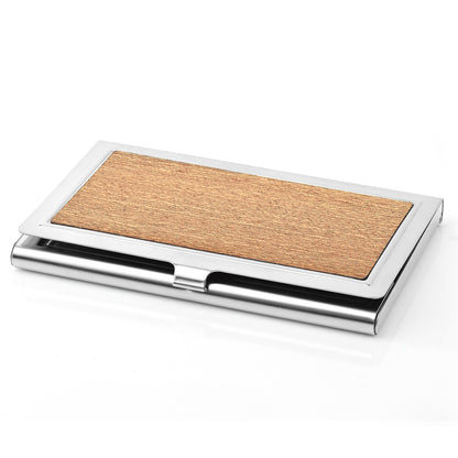 Wood Effect Business Card Holder